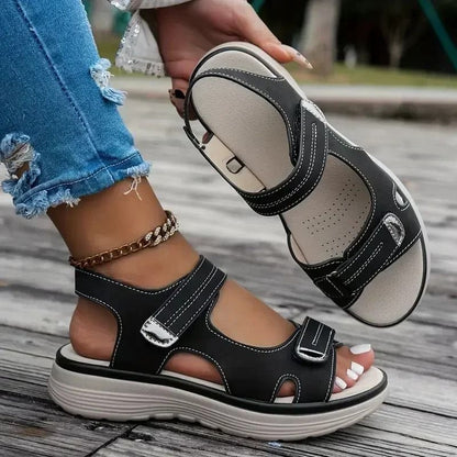 Womens Lightweight Plus Size Wedge Platform Summer Sandals 2