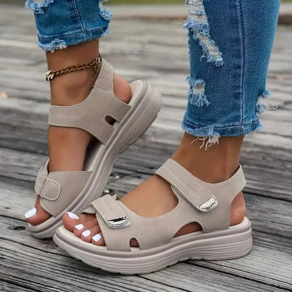 Womens Lightweight Plus Size Wedge Platform Summer Sandals 3