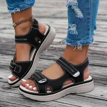 Womens Lightweight Plus Size Wedge Platform Summer Sandals 6