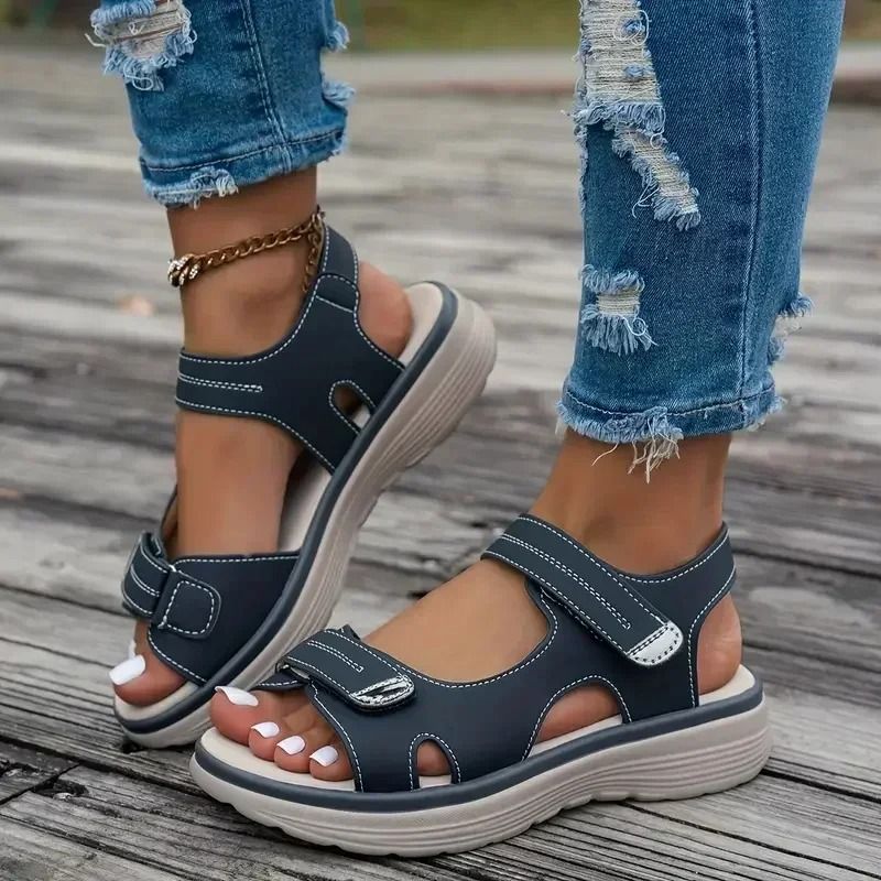 Womens Lightweight Plus Size Wedge Platform Summer Sandals 7