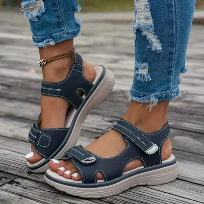 Womens Lightweight Plus Size Wedge Platform Summer Sandals 7