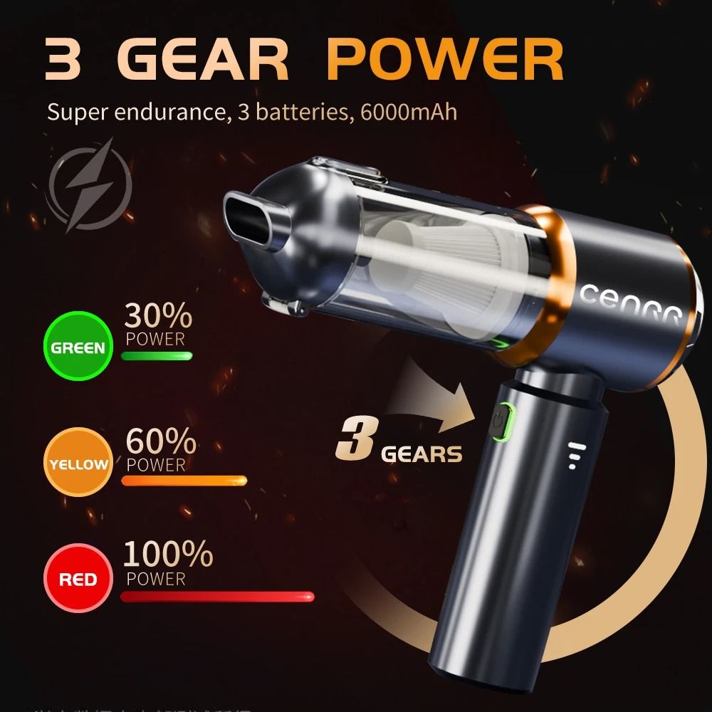 Mini Car Vacuum Cleaner Cordless Portable Handheld