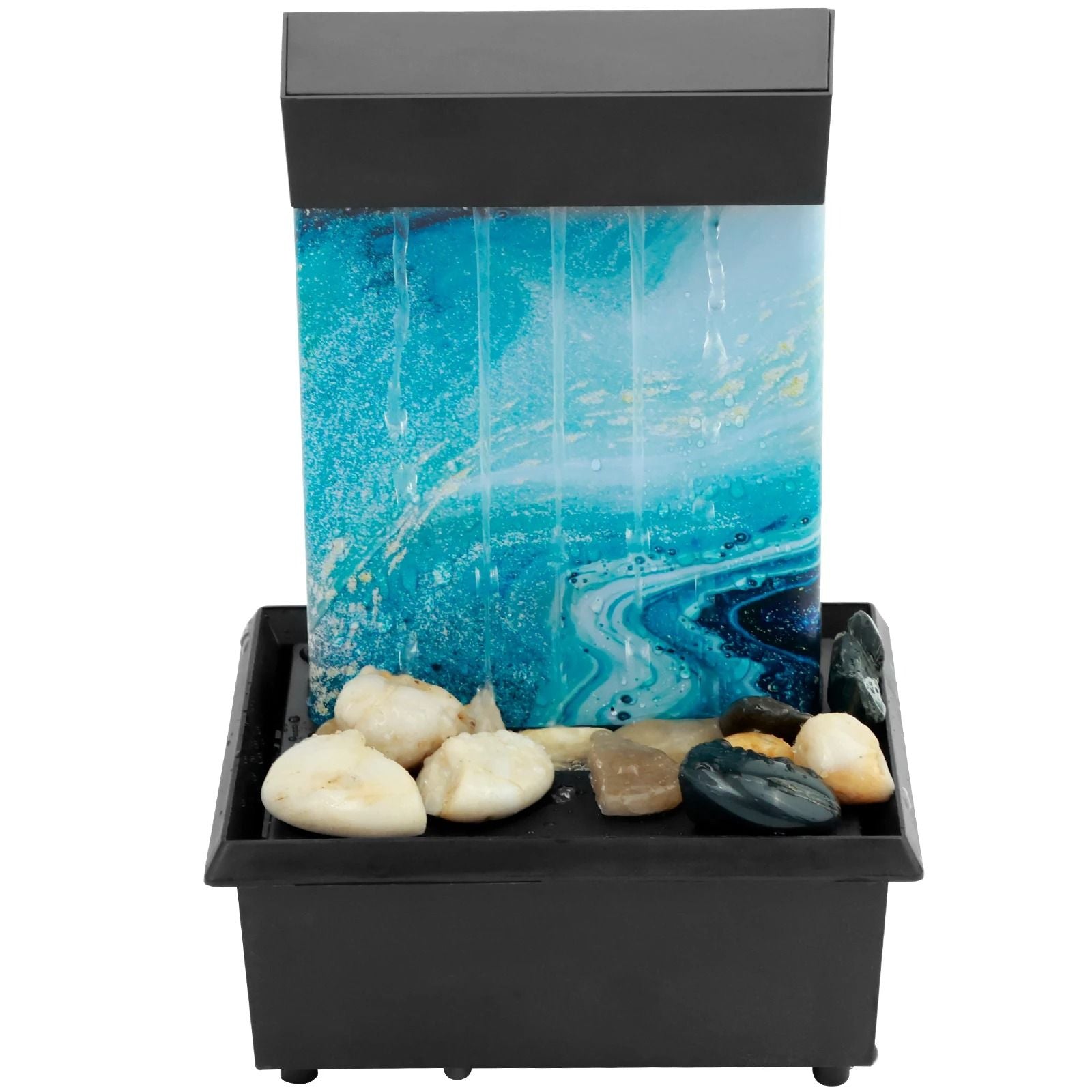 Mini Indoor Tabletop Fountain With LED Light For Home And Office Decor 8