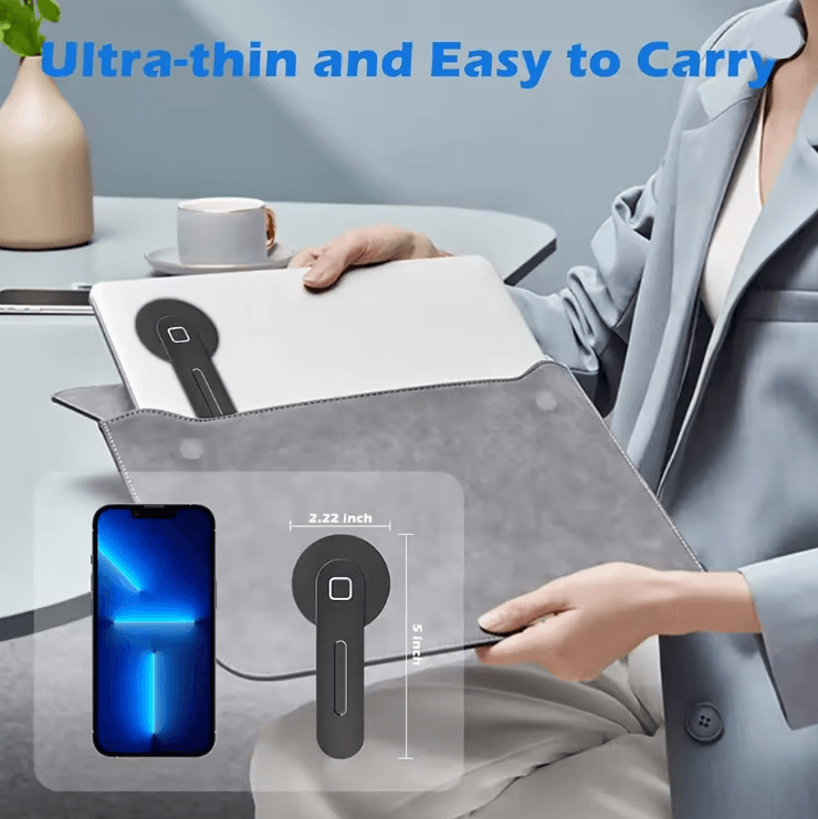 Magnetic Foldable Laptop Side Phone Holder Universal Mount For All Phones 2