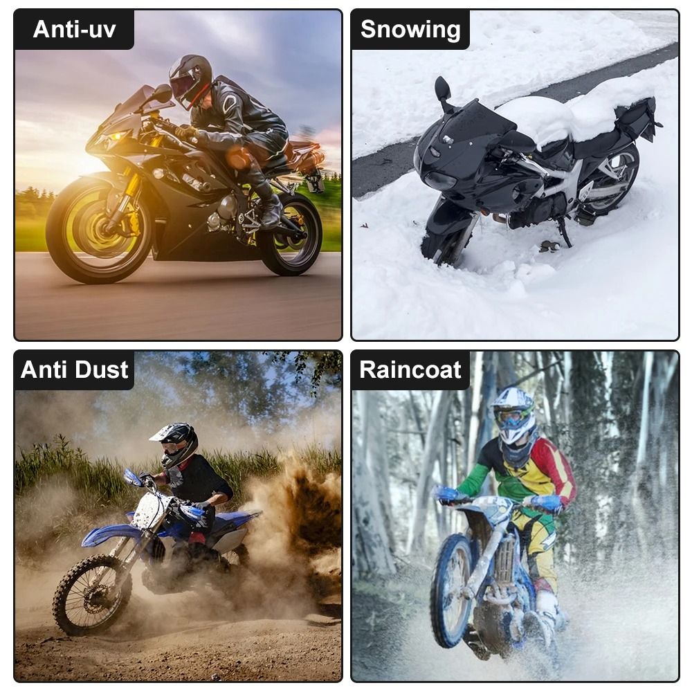 Motorcycle Cover Waterproof Dustproof UV Protective Outdoor Indoor 2