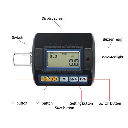 Digital Torque Adapter Electronic Torque Wrench Set With Adapters 4