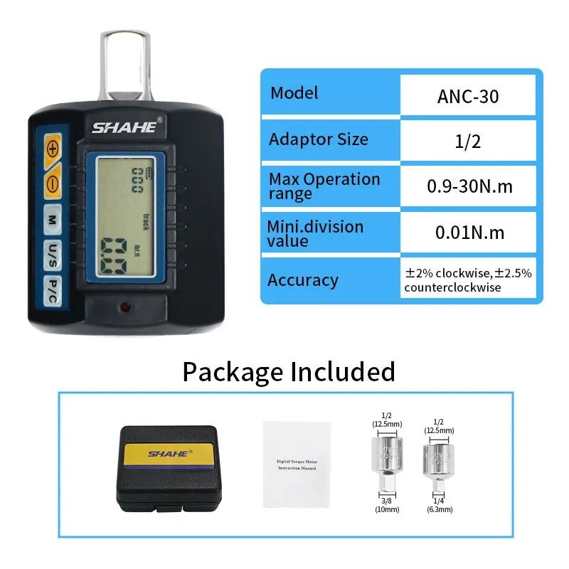 Digital Torque Adapter Electronic Torque Wrench Set With Adapters 8