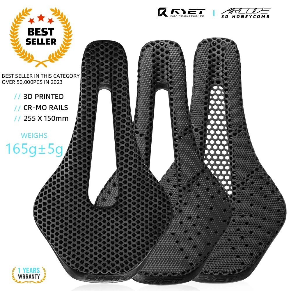 3D Printed Carbon Fiber Bike Saddle Ultralight Hollow Racing Seat