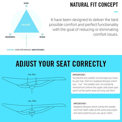 3D Printed Carbon Fiber Bike Saddle Ultralight Hollow Racing Seat 2