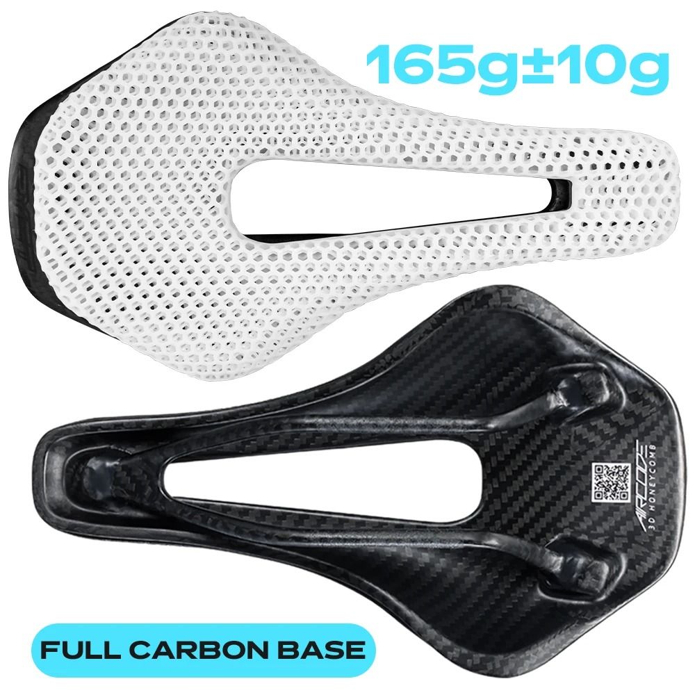 3D Printed Carbon Fiber Bike Saddle Ultralight Hollow Racing Seat 8