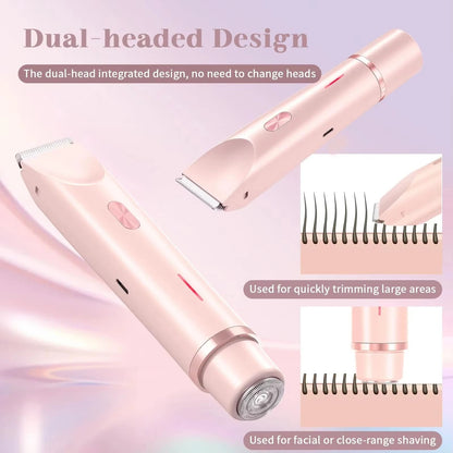 Waterproof Rechargeable Double Headed Hair Remover for Women