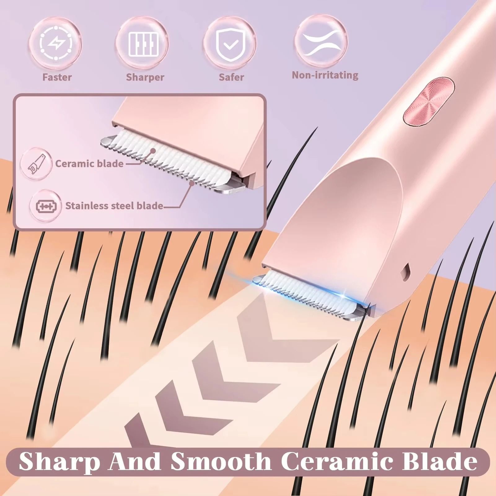 Waterproof Rechargeable Double Headed Hair Remover For Women 1