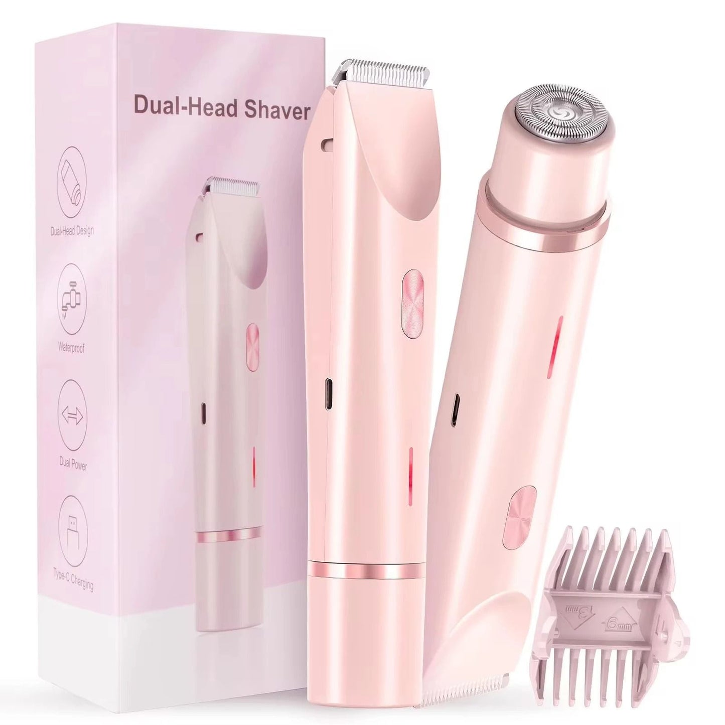 Waterproof Rechargeable Double Headed Hair Remover For Women 4