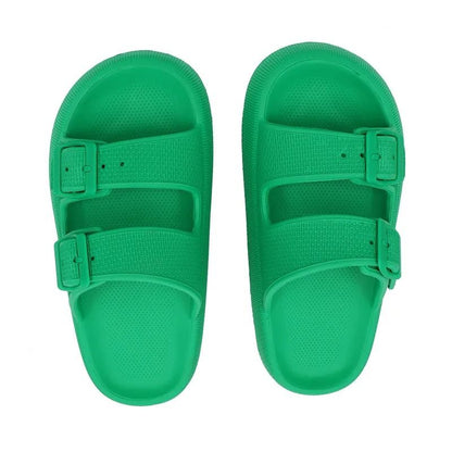 Double Buckle Adjustable Slides Unisex EVA Pillow Slippers 5