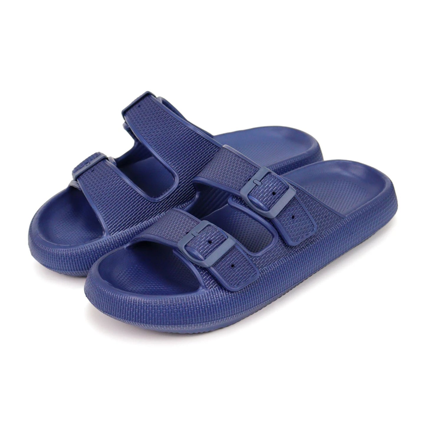 Double Buckle Adjustable Slides Unisex EVA Pillow Slippers 6