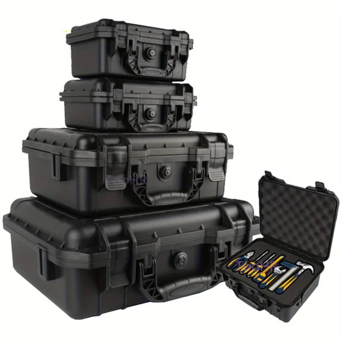 Waterproof Hard Carry Case With Pre Cut Foam Shockproof Storage Box 1