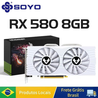 SOYO AMD Radeon RX580 8GB Graphics Card  HighPerformance Gaming GPU With HDMI DP  DVI Support 2