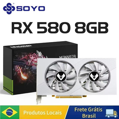 SOYO AMD Radeon RX580 8GB Graphics Card  HighPerformance Gaming GPU With HDMI DP  DVI Support 7