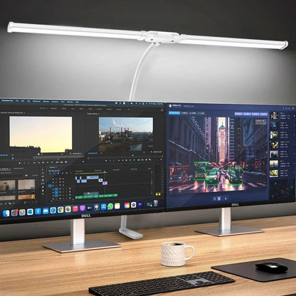 LED Clip Desk Lamp Dimmable Single And Double Head Table Light For Office And Reading 8