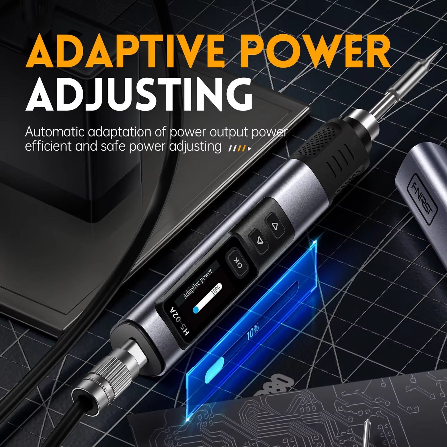 FNIRSI HS02 Smart Electric Soldering Iron  Portable 100W Adjustable Temperature Welding  Rework Sta 2
