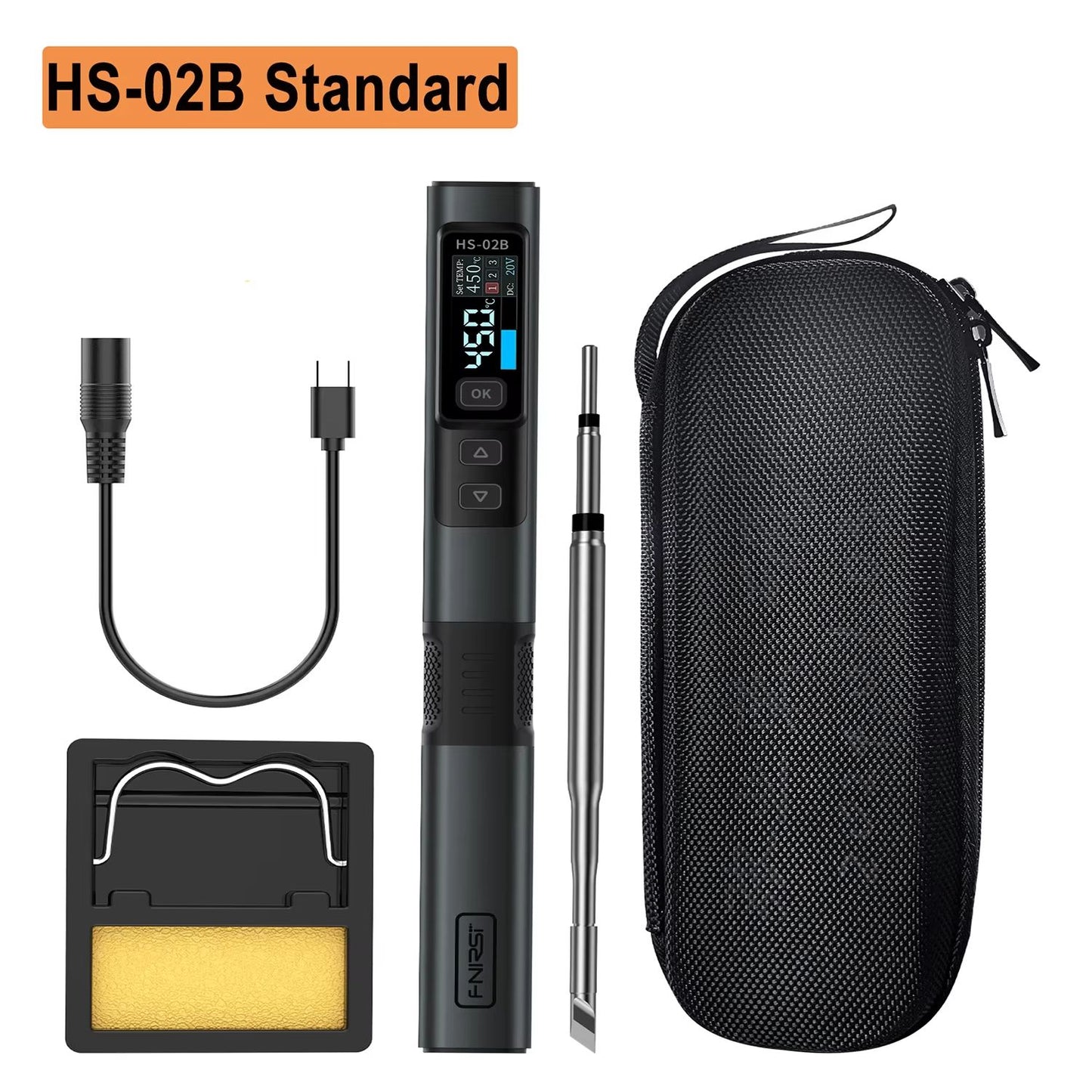 FNIRSI HS02 Smart Electric Soldering Iron  Portable 100W Adjustable Temperature Welding  Rework Sta 7