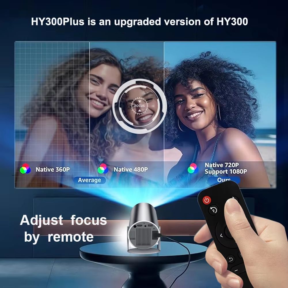 DITONG HY300 Plus Portable Projector  HD 720P Android Mini LED Home Theater With 4K Support 1