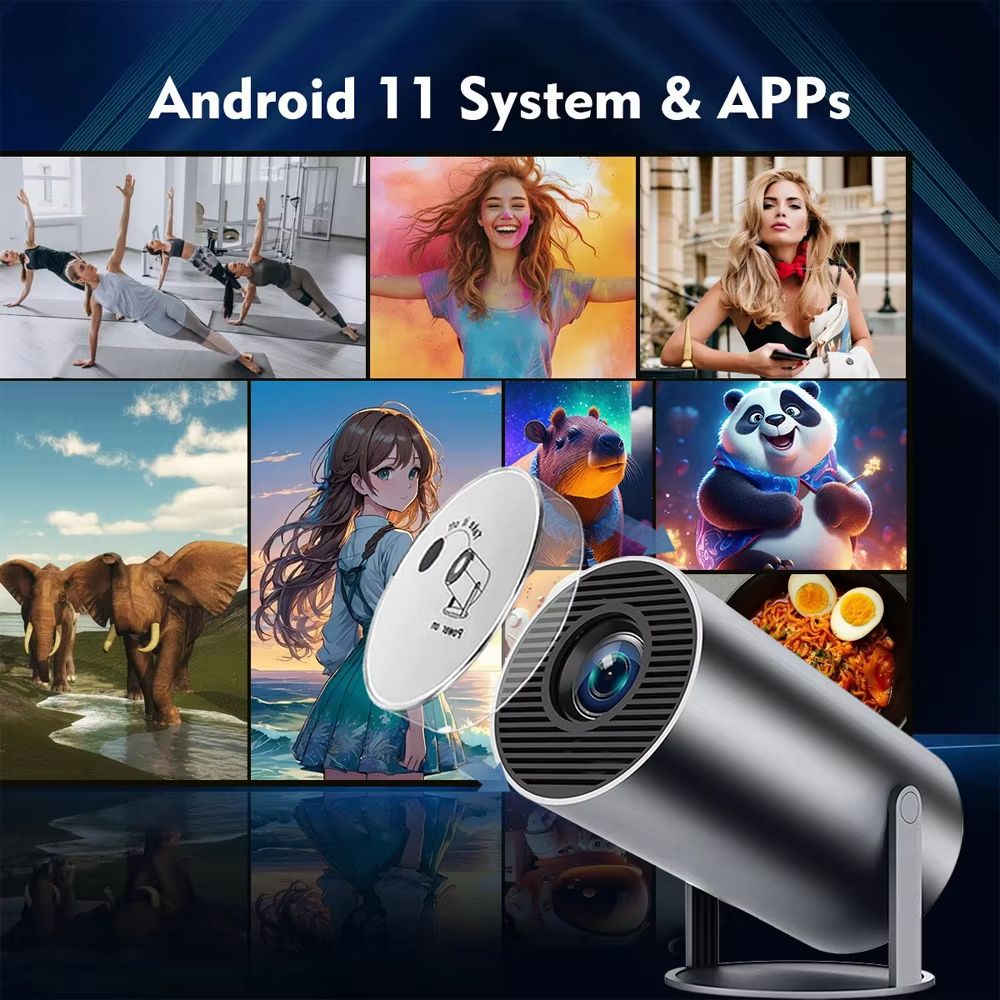 DITONG HY300 Plus Portable Projector  HD 720P Android Mini LED Home Theater With 4K Support 5