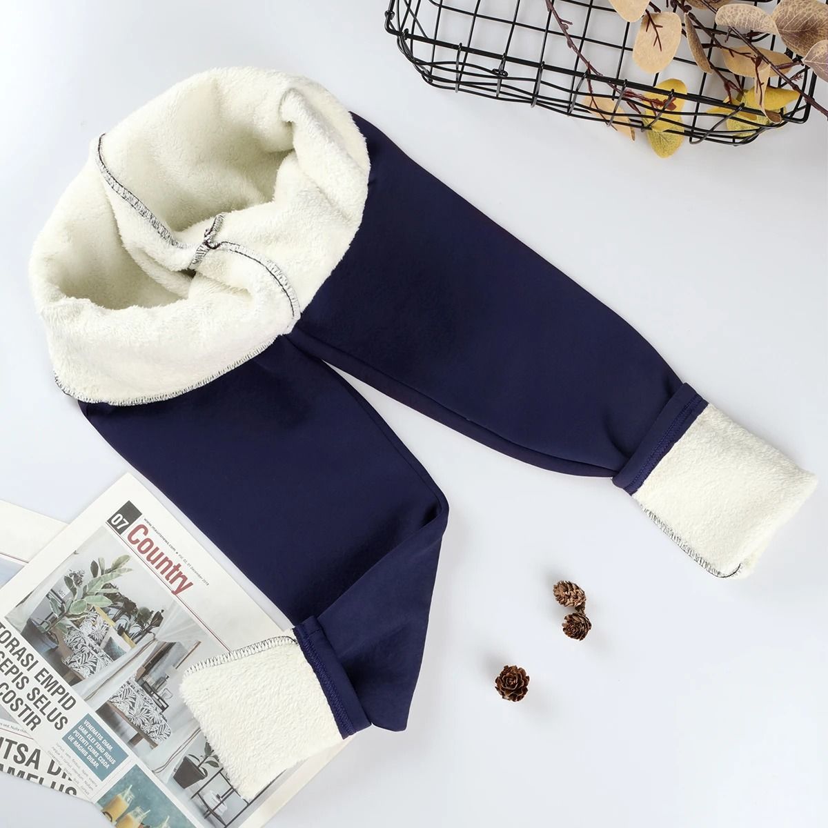 Women Velvet Winter Leggings Thick High Waist Warm Pants 9