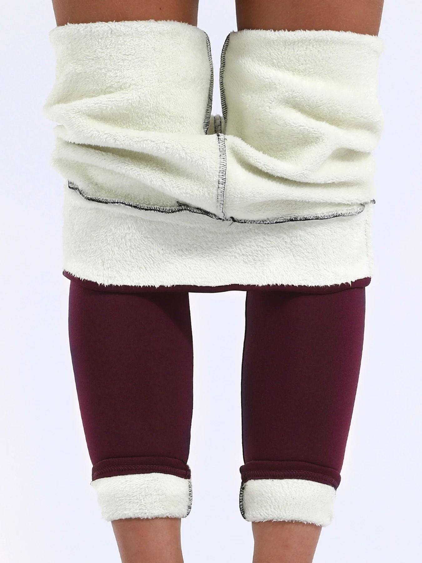 Women Velvet Winter Leggings Thick High Waist Warm Pants 2