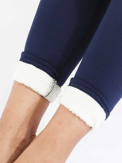 Women Velvet Winter Leggings Thick High Waist Warm Pants 6