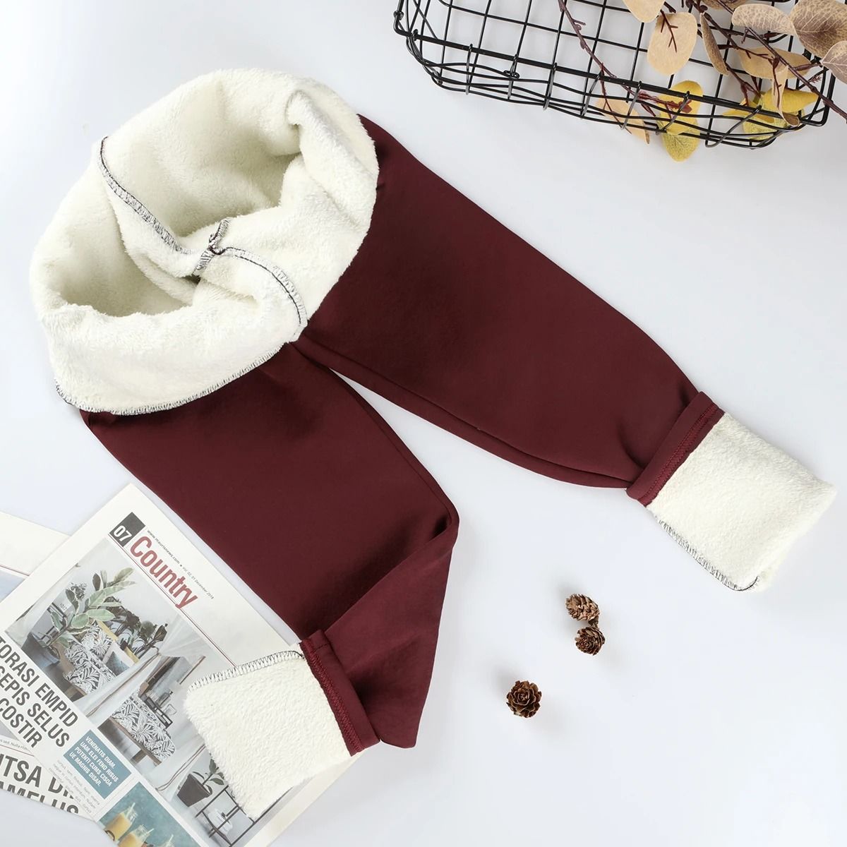 Women Velvet Winter Leggings Thick High Waist Warm Pants 12