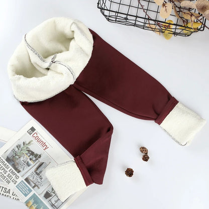 Women Velvet Winter Leggings Thick High Waist Warm Pants 12
