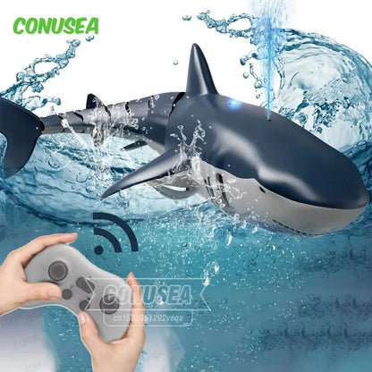Remote Control Shark Whale Spray Water Toy for Kids