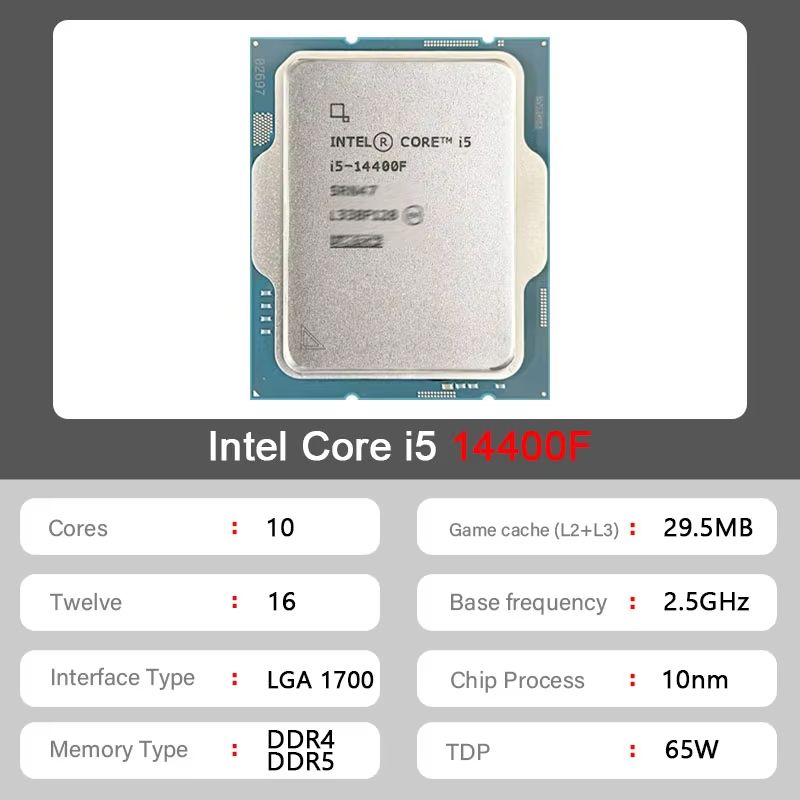 Intel Core I514400F Processor  10Core 20Thread LGA 1700 Desktop CPU Without Cooler 1