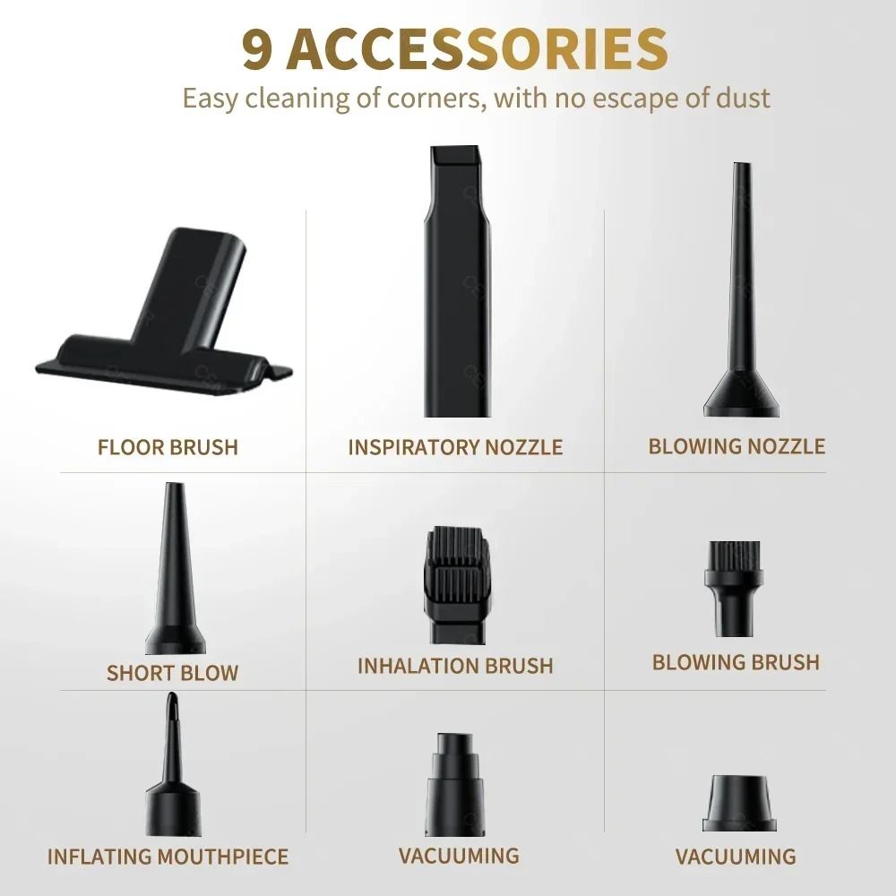 Car Vacuum Cleaner Cordless Strong Suction Portable Handheld Cleaning Machine 5