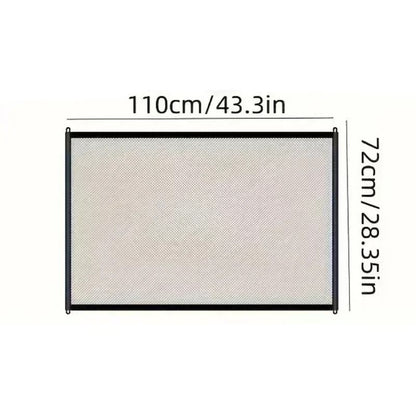 No Drill Mesh Safety Gate Foldable Pet Barrier Indoor Hook Lock Fence 6