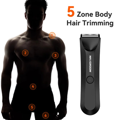 MAXGROOM Body Hair Trimmer For Men  Waterproof Electric Ball Trimmer With Replaceable Ceramic Blade 1