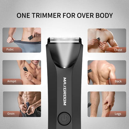 MAXGROOM Body Hair Trimmer For Men  Waterproof Electric Ball Trimmer With Replaceable Ceramic Blade 2