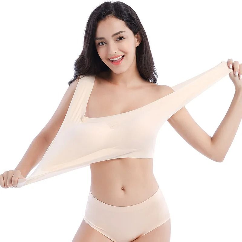 Seamless Nursing Bra Plus Size Adjustable Sleep Bra with Soft Padding