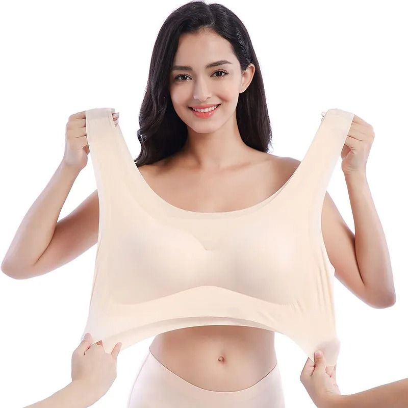 Seamless Nursing Bra Plus Size Adjustable Sleep Bra With Soft Padding 2