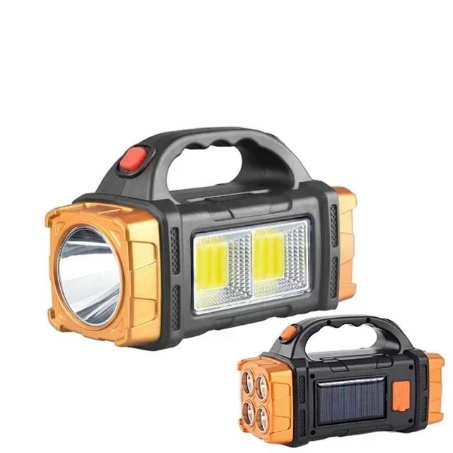 Powerful LED Flashlight USB And Solar Rechargeable Outdoor Camping Torch 7