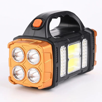 Powerful LED Flashlight USB And Solar Rechargeable Outdoor Camping Torch 8