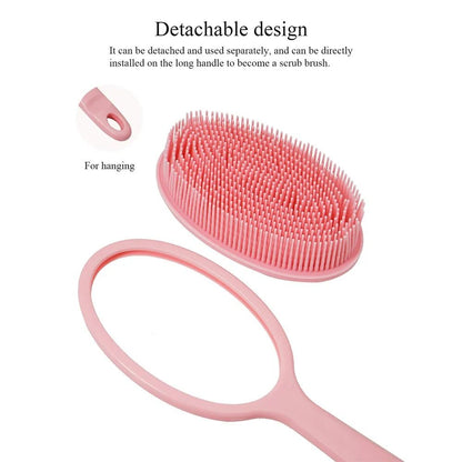 Bath Back Brush With Handle And Exfoliating Shower Sponge 3