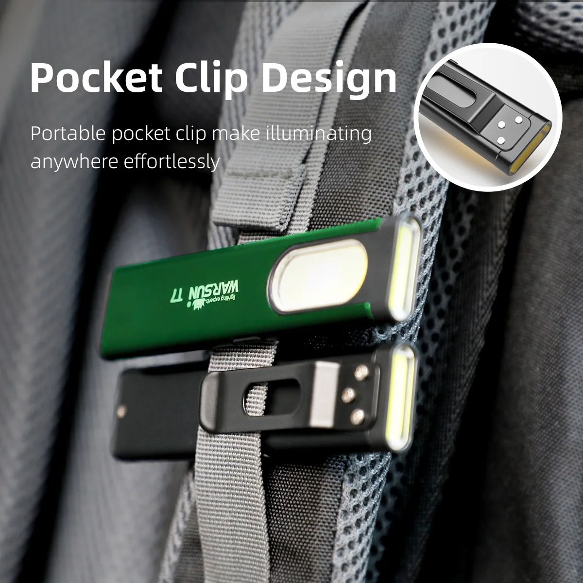 Mini LED Keychain Flashlight 450 Lumens Portable Rechargeable Pocket Torch with Magnet