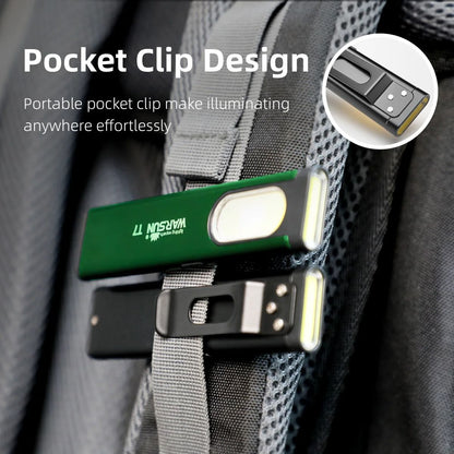 Mini LED Keychain Flashlight 450 Lumens Portable Rechargeable Pocket Torch with Magnet