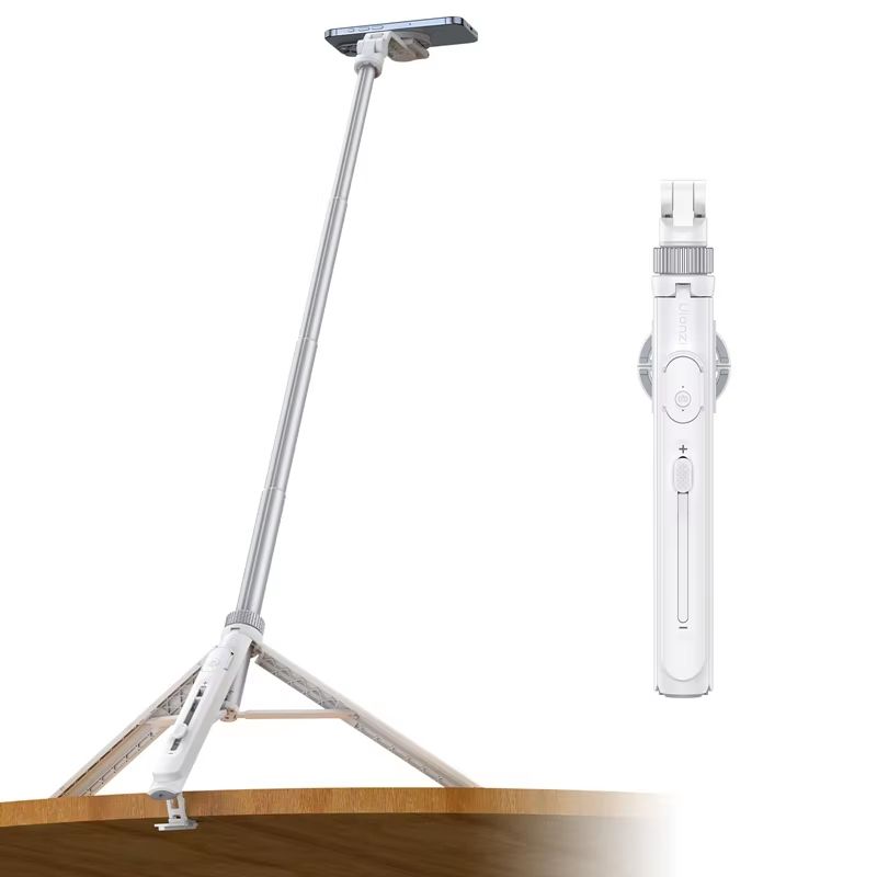 Ulanzi TT88 Overhead Selfie Stick Tripod – 1.44M Extendable Phone Stand with MagSafe Clamp & Remote for Vlogging & Lives