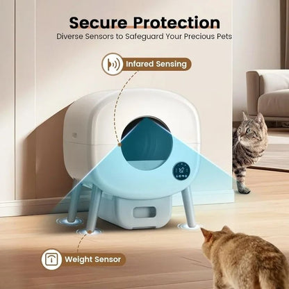 Extra Large Automatic Self Cleaning Cat Litter Box With App Control And Odor Free Design 3