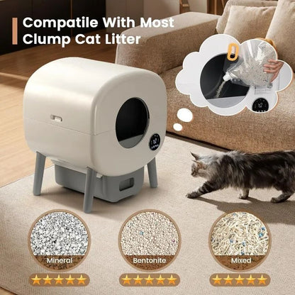 Extra Large Automatic Self Cleaning Cat Litter Box With App Control And Odor Free Design 5