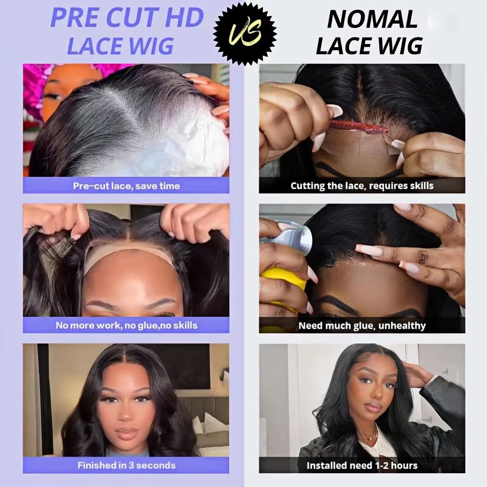 Body Wave Human Hair Wig  Glueless Lace Front Wig With 5x5 Lace Frontal Or 4x4 Brazilian Closure Re 2