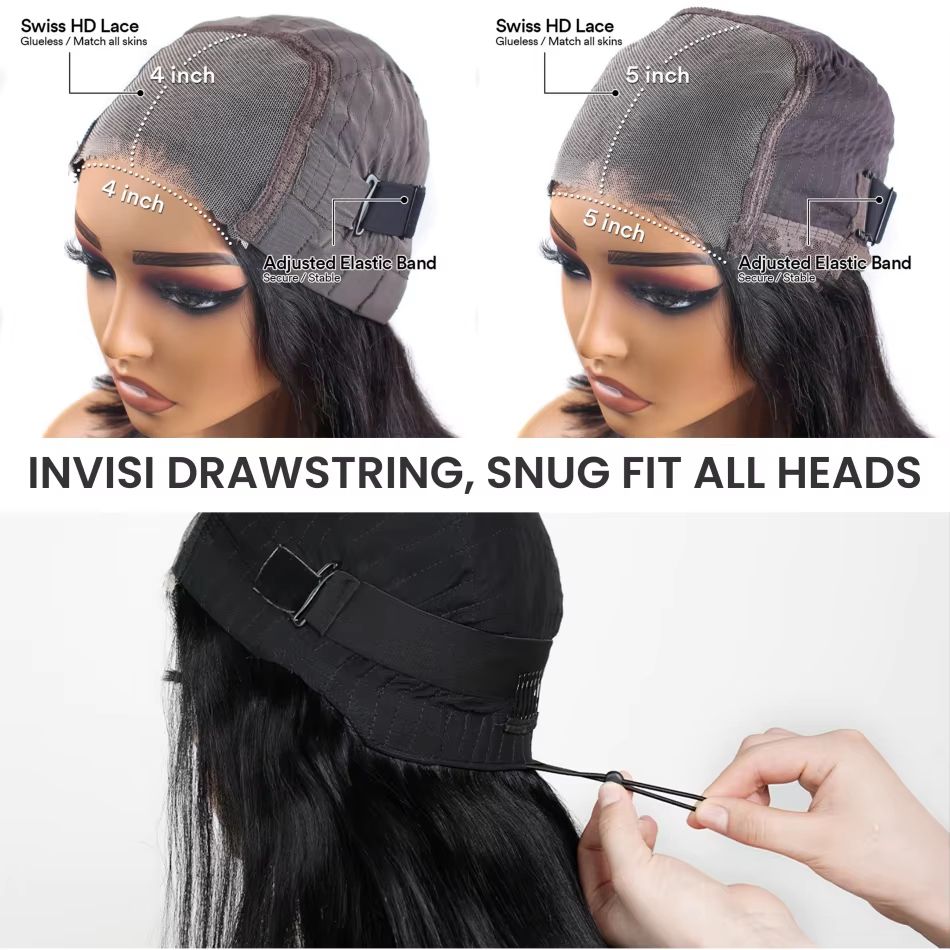 Body Wave Human Hair Wig  Glueless Lace Front Wig With 5x5 Lace Frontal Or 4x4 Brazilian Closure Re 4